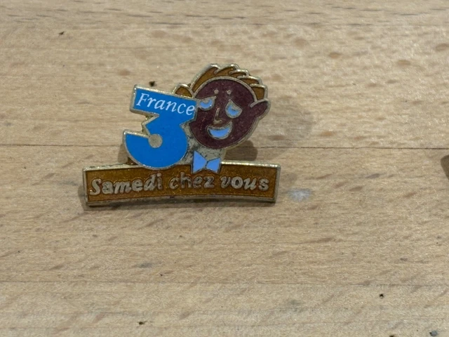 Pin's France 3 Paris • Zamac Doré Signé Decat • Médias TV • Collection