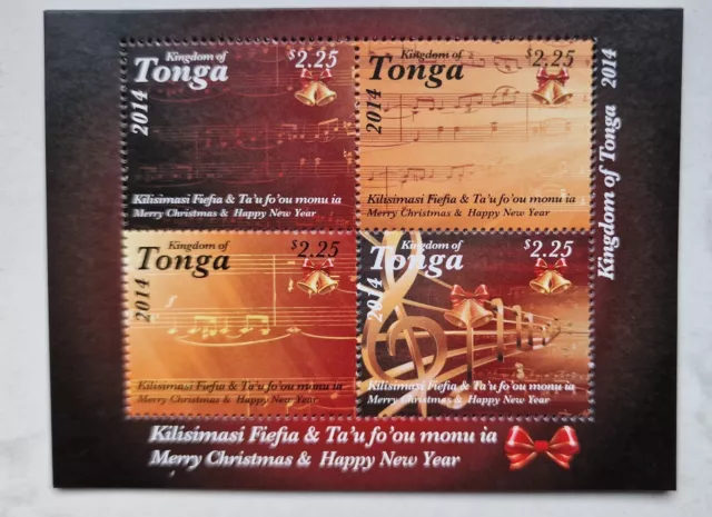 TONGA x5 Weihnachten Musik 2014 bl. 83 postfrisch