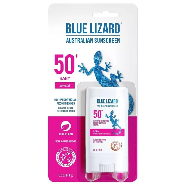 Blue Lizard SPF 50+ Baby Mineral Australian Sunscreen Stick 0.5oz