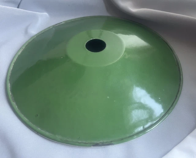 ANCIEN ABAT JOUR lustre en tôle émaillée Vert EUR 12,00 - PicClick FR