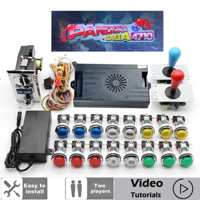 Pandora Box DIY Kit complet Arcade led borne cabinet joystick buttons 4710 in 1