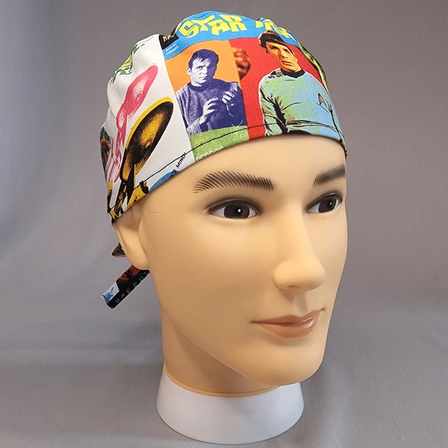 Star Trek Scrub Cap Men's Women's Tie Back Surgical Hat Scrubcaps