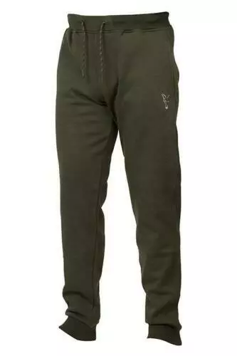 Fox Joggers Green Silver - All Sizes - Carp Fishing Clothes NEW