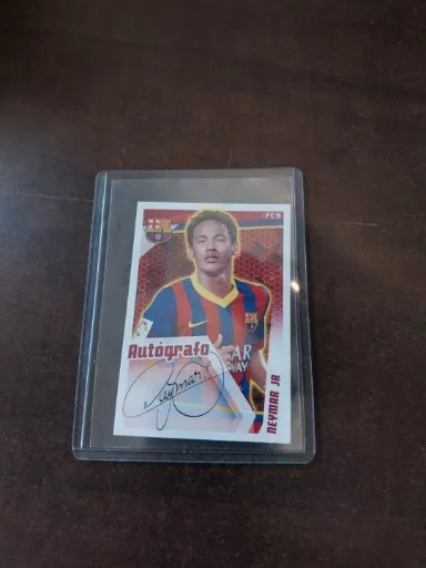 2013 Panini Coleccion Oficial NEYMAR JR Barcelona 1st Year Sticker AUTO #154 S2