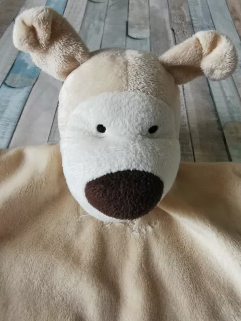 Boofle Tesco Beige Puppy Dog Soft Toy Plush Baby Comforter Blankie Doudou