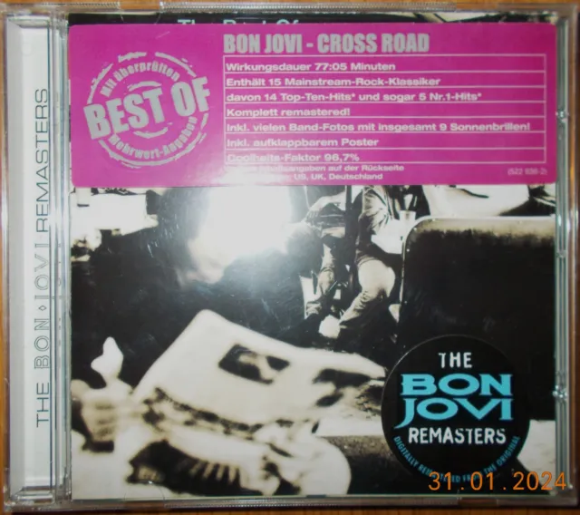CD Album: "Cross Road (The Best Of Bon Jovi)" von Bon Jovi (1994)