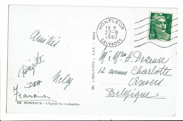 CPA-Carte postale- FRANCE - Honfleur- Eglise Ste Catherine 1952 -VM2341 2