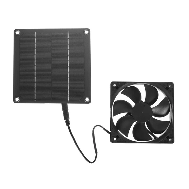 Ventilateur Extracteur Solaire 12V - Murale Haute Vitesse Faible Bruit - Pour Abri Jardin, Serre, Cabane - Économie D'énergie - 12