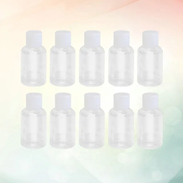 10 PCS Plastic Sample Bottles Travel Toiletries Containers Mini