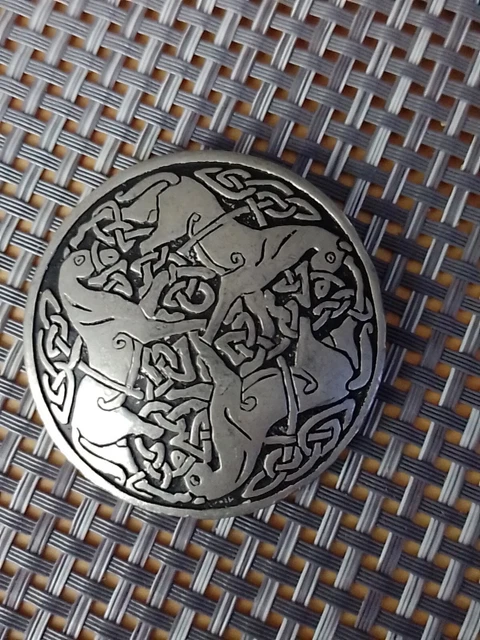 St justin pewter celtic brooch deals