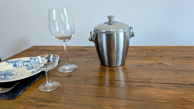 Service De 6 Coupes à Glace Et Plateau Remy LETANG En Inox Massif 70