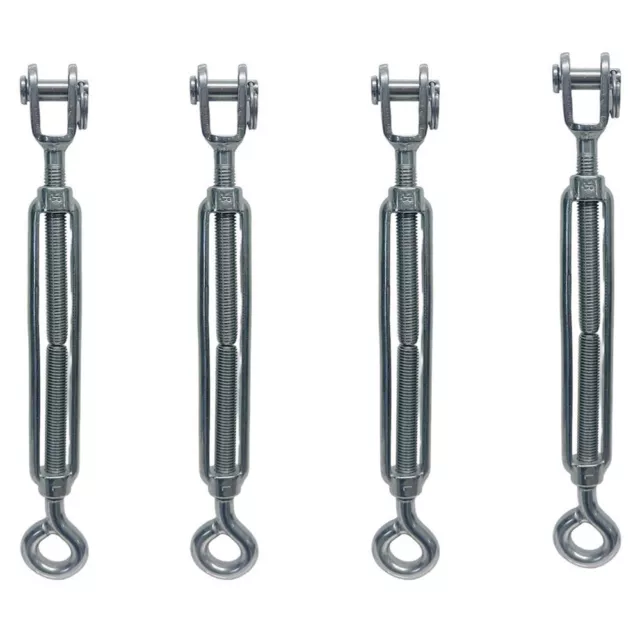 Stainless Steel 3/16" x 2-1/4" Turnbuckle Rigging Jaw & Eye Marine Grade 4 Pcs