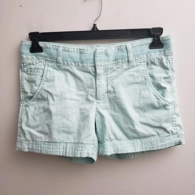 Athleta Fo Sho Shorts Womens 4 Glass Blue Teal Drawstring Chino Pockets Stretch