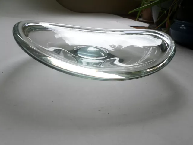 Holmegaard Danish Clear Glass Dish by Per Lutken 1961