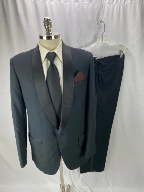 Tuxedo Men s Black Wool With Adjustable Waist 42R 34 x 30