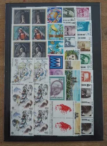 1982 San Marino; 52 komplette Jahgänge, MiNr. 1247-1270, **/MNH, ME 988,- 2