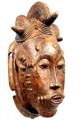 Art African tribal - Mask Mblo Baoulé - Billiards Ball - 29 CMS