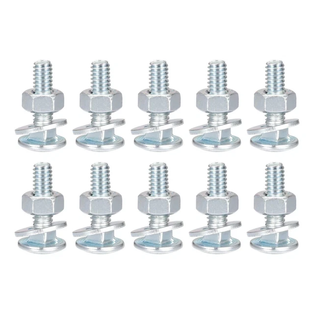 10 Sets Long Square-Neck Carriage Bolts Set,Carriage Bolts Set W