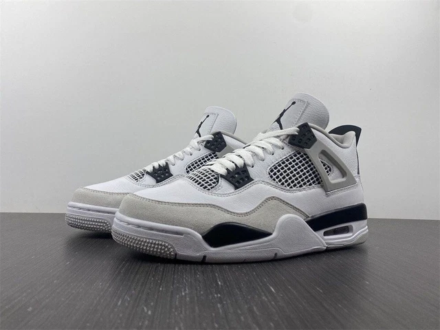 NIKE AIR JORDAN 4 Retro Militaire Noir Blanc DH6927 Size 8US / 7UK