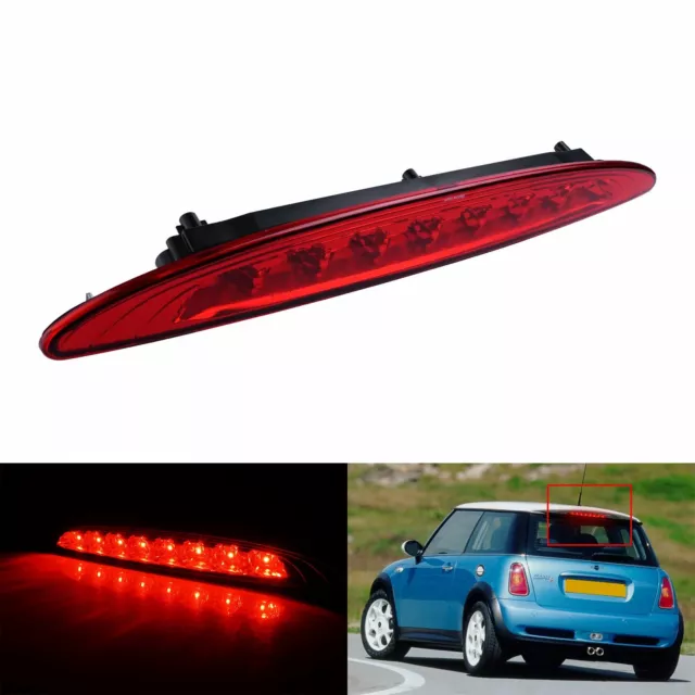 Pour Mini Cooper R50 R52 R53 2001-07 LED 3e Feux Arrière Freinage Lentille Rouge