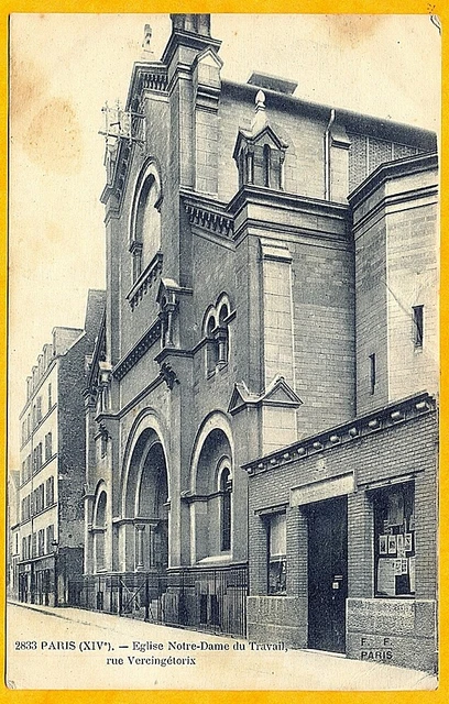 CARTE POSTALE ANCIENNE  PARIS ,Eglise Notre Dame du Travail