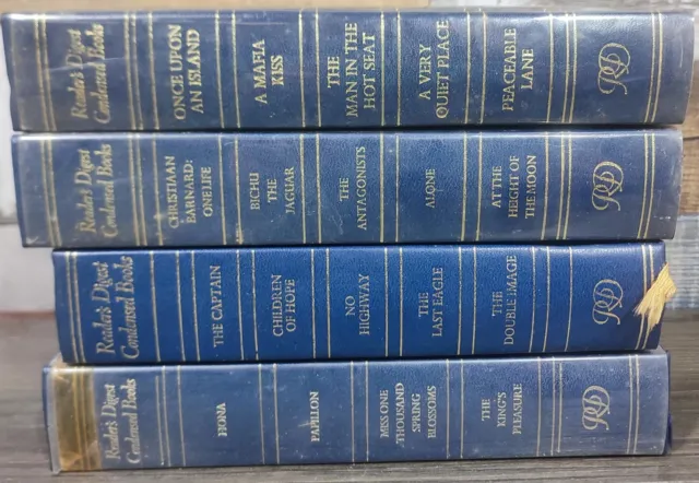 4x Readers Digest: Condensed Books - Various Titles Deluxe Blue Hardback Books