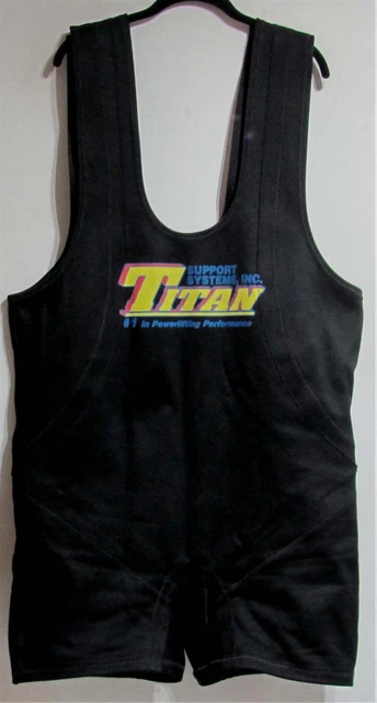 Titan Boss 2-Ply Squat Suit size 54 Conv. Stance Black with Adjustable Straps LU