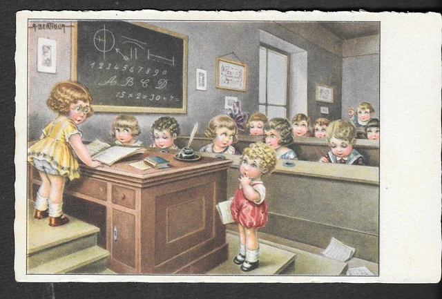 RARA CARTOLINA BAMBINI FIRMATA BERTIGLIA serie 2612