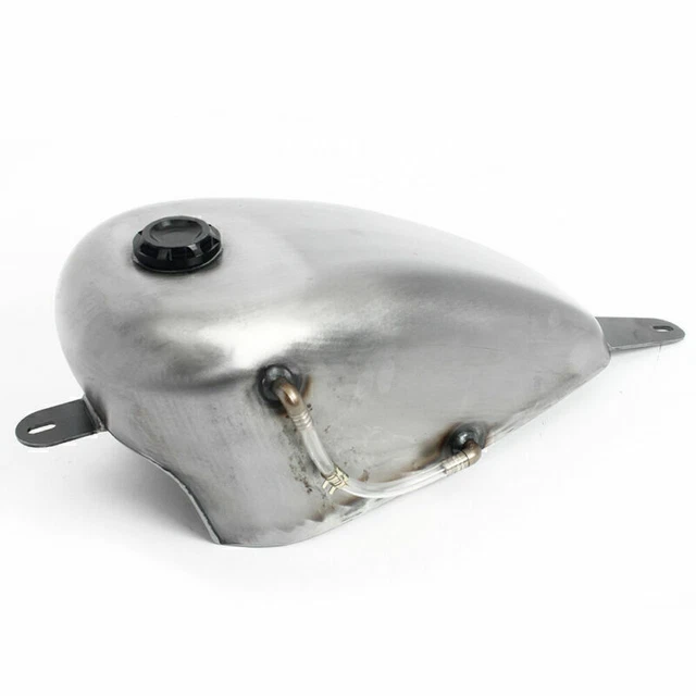 Réservoir De Carburant Universel Pour Moto 9L - Noir Brillant - Compatible Avec Cadre CG125 - Inclut Couvercle, Connecteur Et Clés - Pour Customisation Ou Remplacement