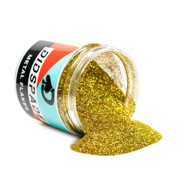 2oz Classic Gold 0.008 Gold Micro Metal Flake - Solvent Resistant Glitter