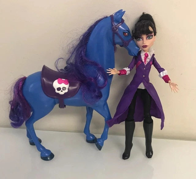 MONSTER HIGH Headless Headmistress Bloodgood Doll and Nightmare Horse
