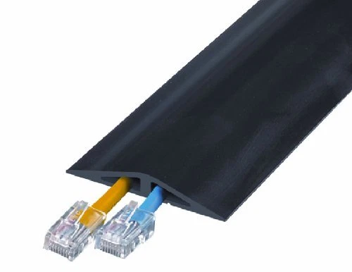 Powerback RFD2-10 Durable Rubber Channel Duct Protector Black 10' Length