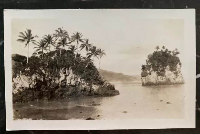 Mint American Samoa Real Picture Postcard RPPC Beach View