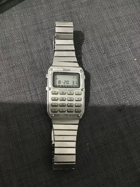 Seiko C515-5000 Calculator Watch Vintage Made In Japan