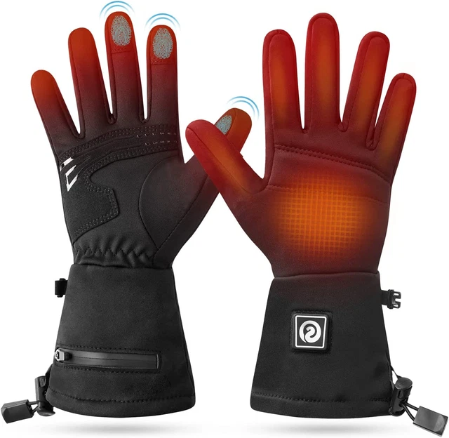 Upgraded Heated Glove Liners for Men Women, Rechargeable Electric Battery Heated