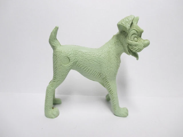 Walt Disney Productions Light Green Plastic 'Tramp' Figure--Free Shipping--Cute!