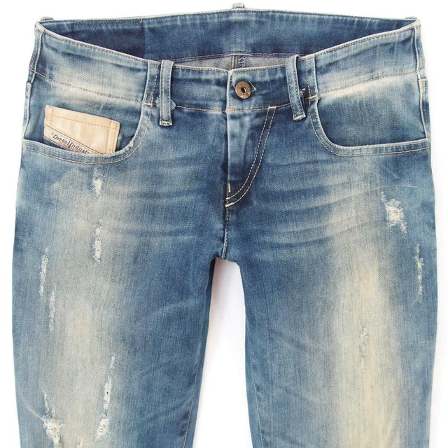 Jeans Diesel Femme Grupee Super Slim-Skinny - W27 L32 - Bleu - Neuf Avec Défauts