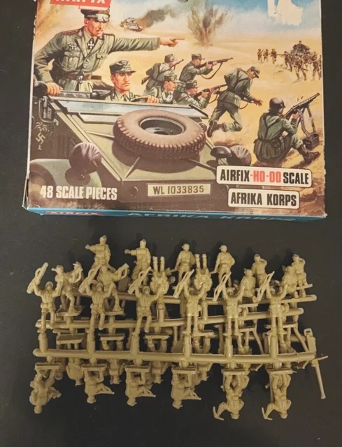 Boîte De Soldats AIRFIX Afrika Korps – 48 Pièces – échelle H0/00 – Complet – Occasion