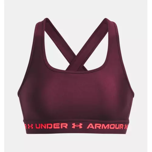 UNDER ARMOUR CROSSBACK MID BRA W REGGISENO SPORTIVO TOP DA TRAINING bordeaux