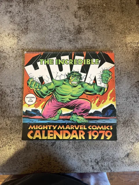 1979 Calendar The Incredible Hulk Mighty Marvel Comics Stan Lee Vintage Rare