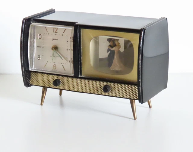 Réveil Vintage Musical Alarm Goldbuhl Boite Musical Danseurs Mariés DBGM