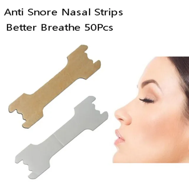 Confezione da 50 Strisce nasali anti russare per dormire bene per respirare