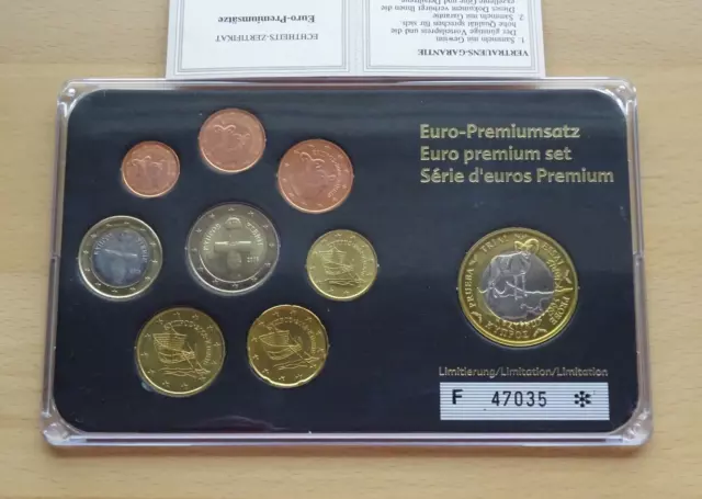 Zypern Euro Premiumsatz - Kursmünzensatz 2008 mit 1 Euro-Probe 2003 - Zertifikat