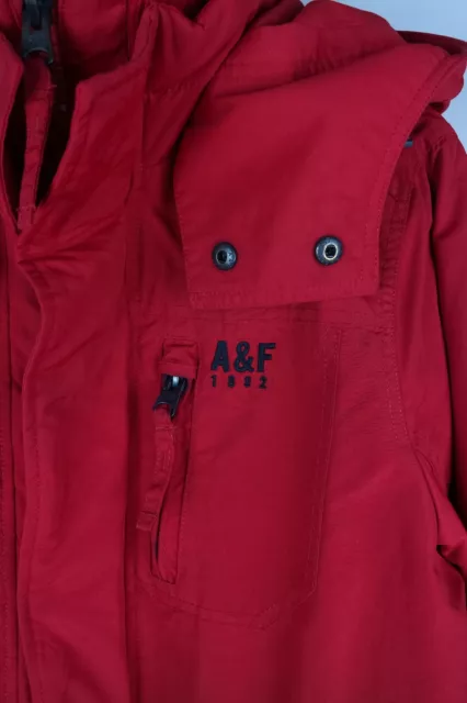 Abercrombie & Fitch Men Jacket Casual Leisure Red Windproof size M 3