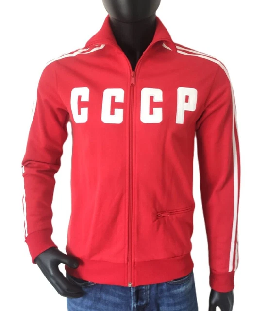 ADIDAS CCCP URSS - Red Football Track top Jacket - Size S - Collector, Vintage