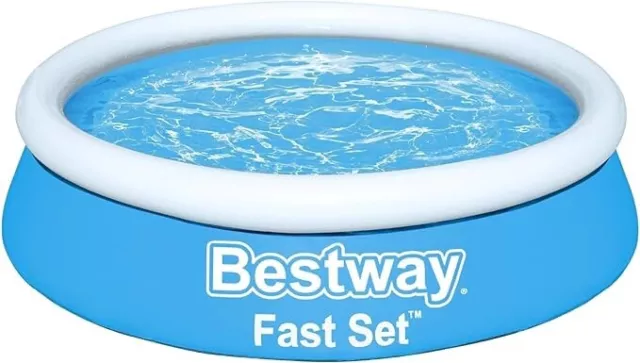 Bestway 8ft Fast Set Pool | Above Ground Swimming Pool for Kids and Adults, Outd
