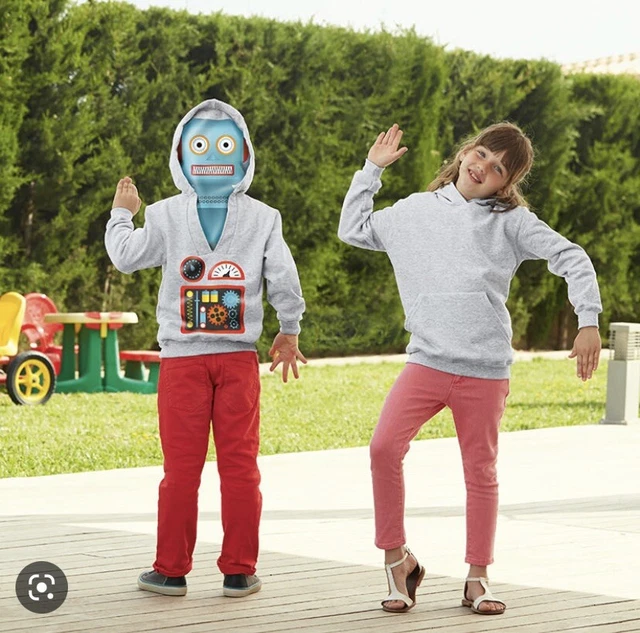 SS137 Felpa con cappuccio unica per bambini fruit if the loom pullover blu navy 5-6