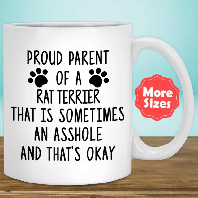 Funny Rat Terrier Gifts Rattie Rt Mug Coffee Cup Dog Mom Dad Owner Lover Mama