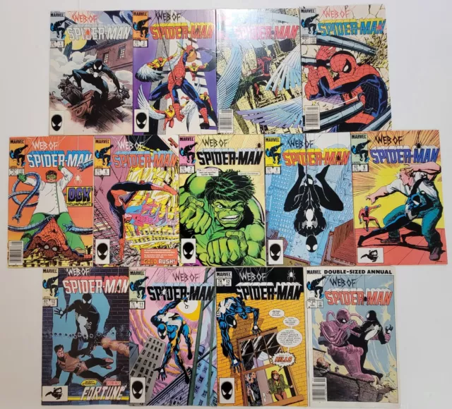 Web of Spider-Man Lot (13) #1-12 + #1 Ann. NM-VF 1985 Louise Simonson High Grade