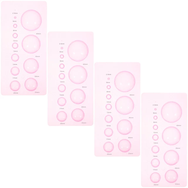4 piezas Moldeador de papel 3D Media cúpula Herramientas Quilling Para Artesanía De Papel